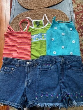 Girls Shorts Size 10 and Tops Size 10 and 12